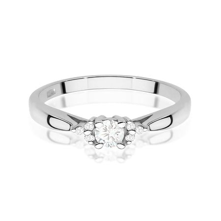 14k (585) White Gold Rings | 0.10ct and 0.03ct Diamonds | GREMARI Jewelry
