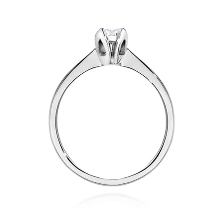 14k (585) White Gold Ring | 0.10ct Diamond | GREMARI Jewelry
