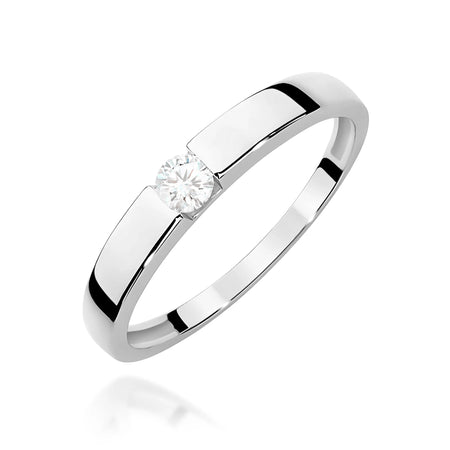 14k (585) White Gold Rings | 0.12ct Diamond | GREMARI Jewelry
