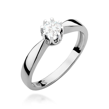 14k (585) White Gold Ring | 0.25ct Diamond | GREMARI Jewelry
