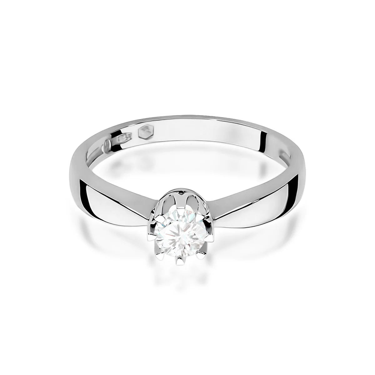 14k (585) White Gold Ring | 0.25ct Diamond | GREMARI Jewelry
