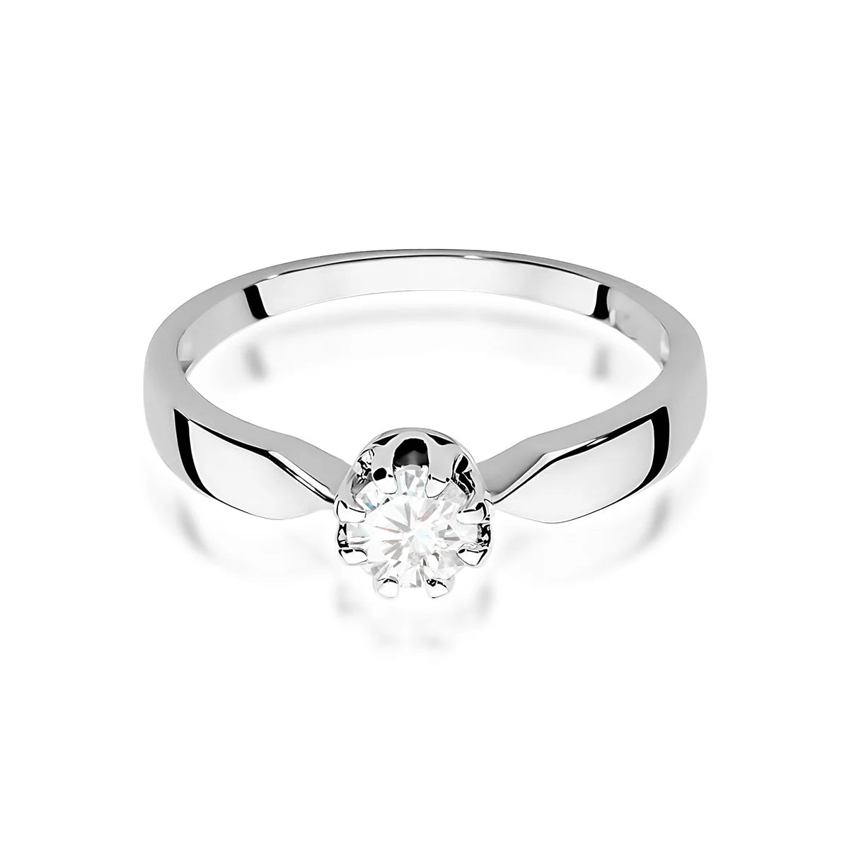 14k (585) White Gold Ring | 0.40ct Diamond | GREMARI Jewelry
