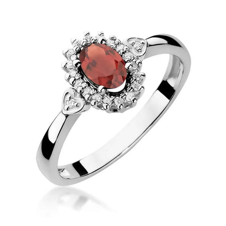 zlatý prsteň s 0,50 ct granátom a 0,10 ct diamantmi w0312-gar-01