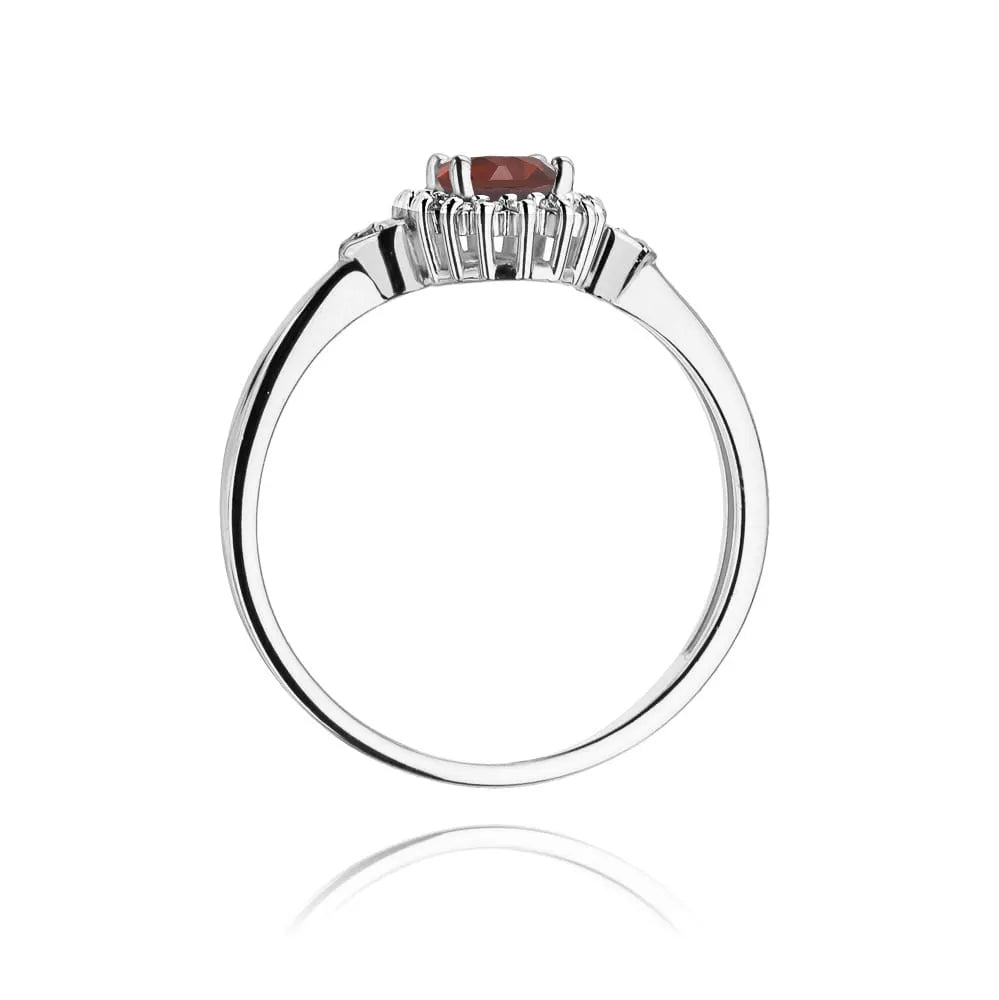 zlatý prsteň s 0,50 ct granátom a 0,10 ct diamantmi w0312-gar-01