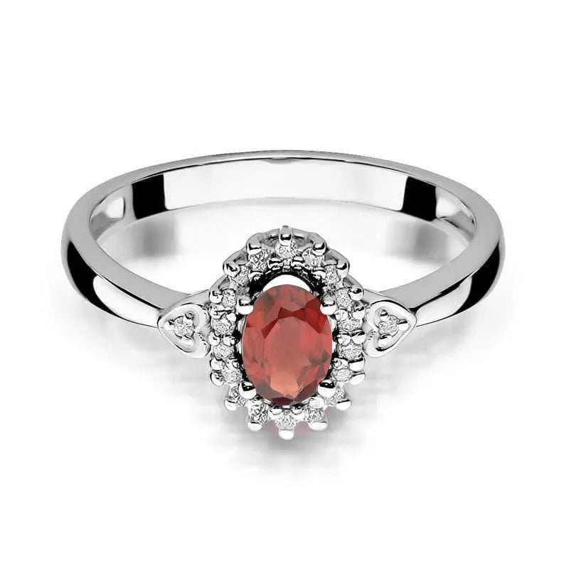 zlatý prsteň s 0,50 ct granátom a 0,10 ct diamantmi w0312-gar-01