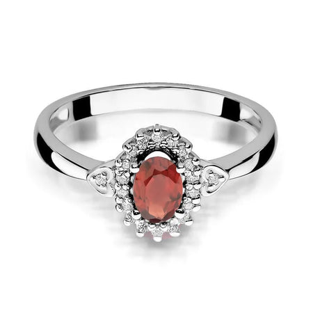 zlatý prsteň s 0,50 ct granátom a 0,10 ct diamantmi w0312-gar-01