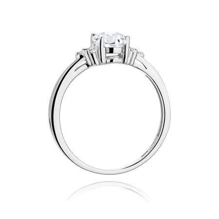 White Gold 14k(585) ring with 0,70ct and 0,052ct lab diamonds. Is packaged in an elegant box, which is perfect for a gift.