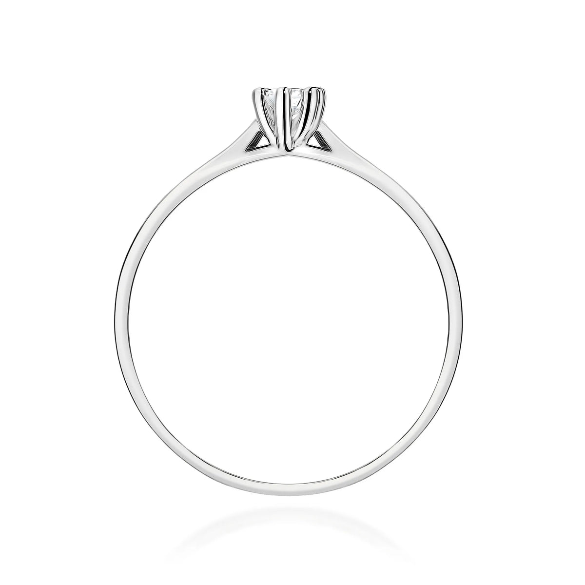 White Gold 14k(585) ring with 0,10ct lab diamond.  Is packaged in an elegant box, which is perfect for a gift.