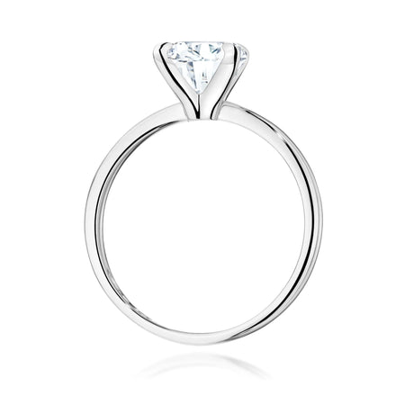 Lab-grown Diamond Engagement Ring in 585 White Gold