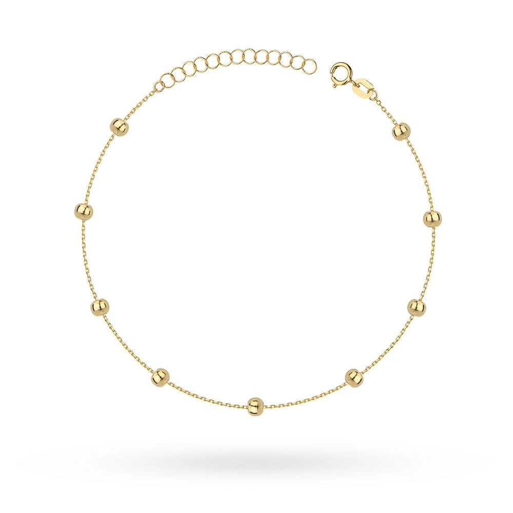 14k Gold (585) Bracelet | Smooth Delicate Beads | Minimalist Elegant Fine Jewelry Everyday Gift