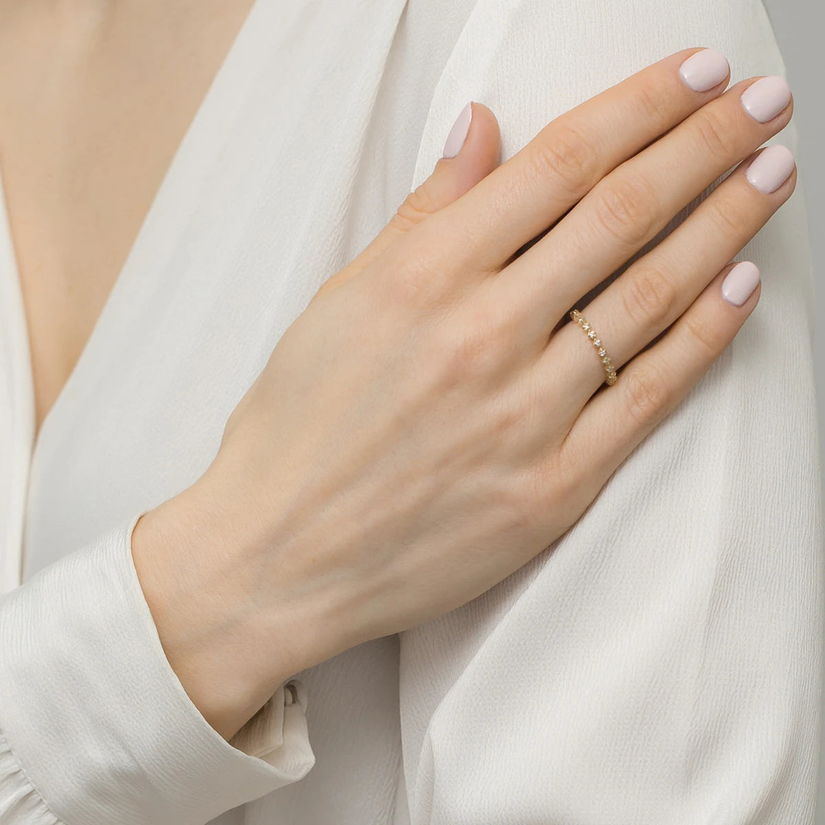 Prsteň z 8k zlata (333) | Jemný dizajn | Malá súprava zirkónov | Šperky GREMARI