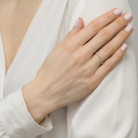 Prsteň z 8k zlata (333) | Jemný dizajn | Malá súprava zirkónov | Šperky GREMARI