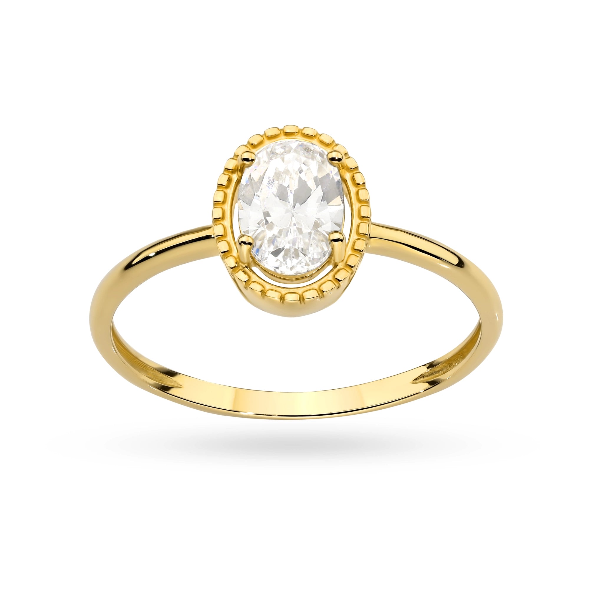 8k Gold (333) Ring | Oval Decorative Setting | GREMARI Jewelry