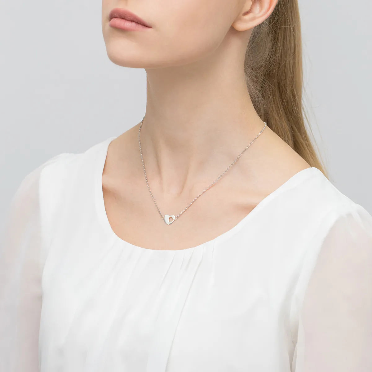 Náhrdelník ze stříbrného stříbra (925) | Design srdce | Elegantní šperkový dárek