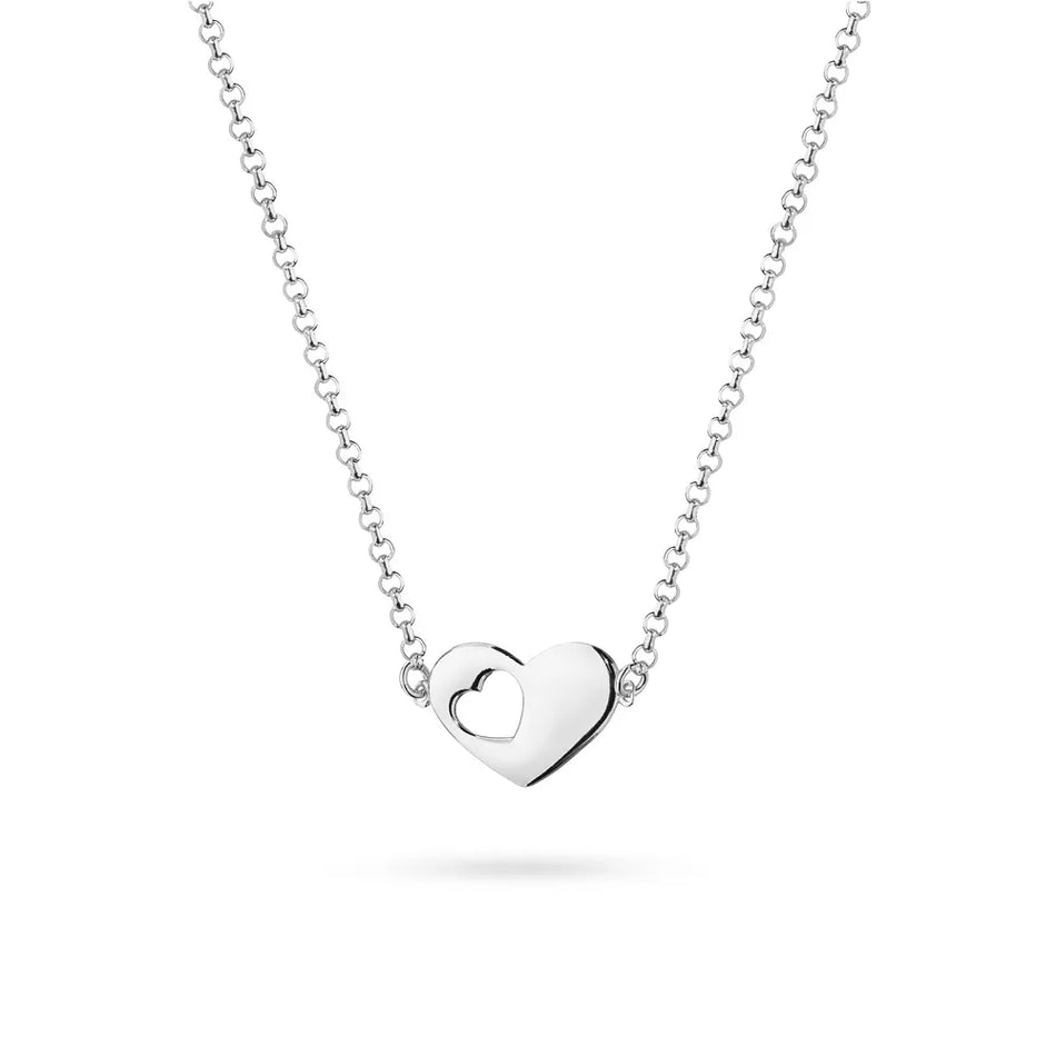 Collier en argent sterling (925) | Design cœur | Cadeau de bijou élégant