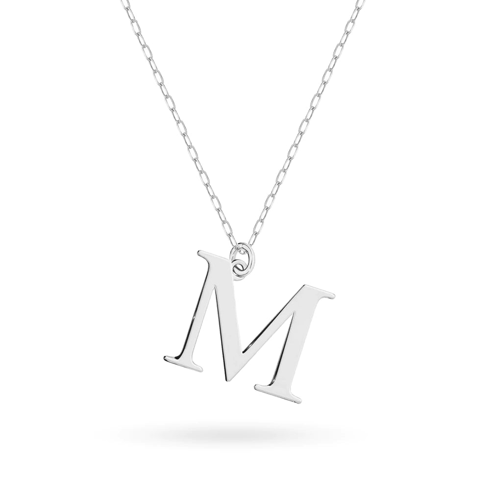Sterling Silver (925) Necklace | Letter M Pendant | Personalized Elegant Gift