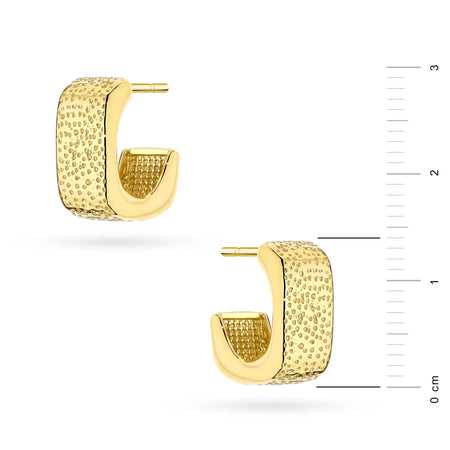 Náušnice ze stříbrného (925) pozlaceného zlata | Geometrický design | Šperky GREMARI