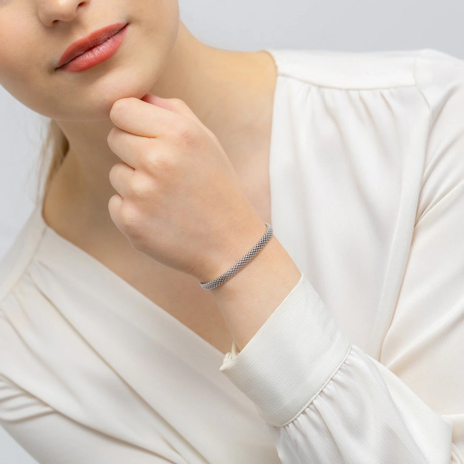 Bracelet en argent sterling (925) | Large Calza | Bijoux GREMARI