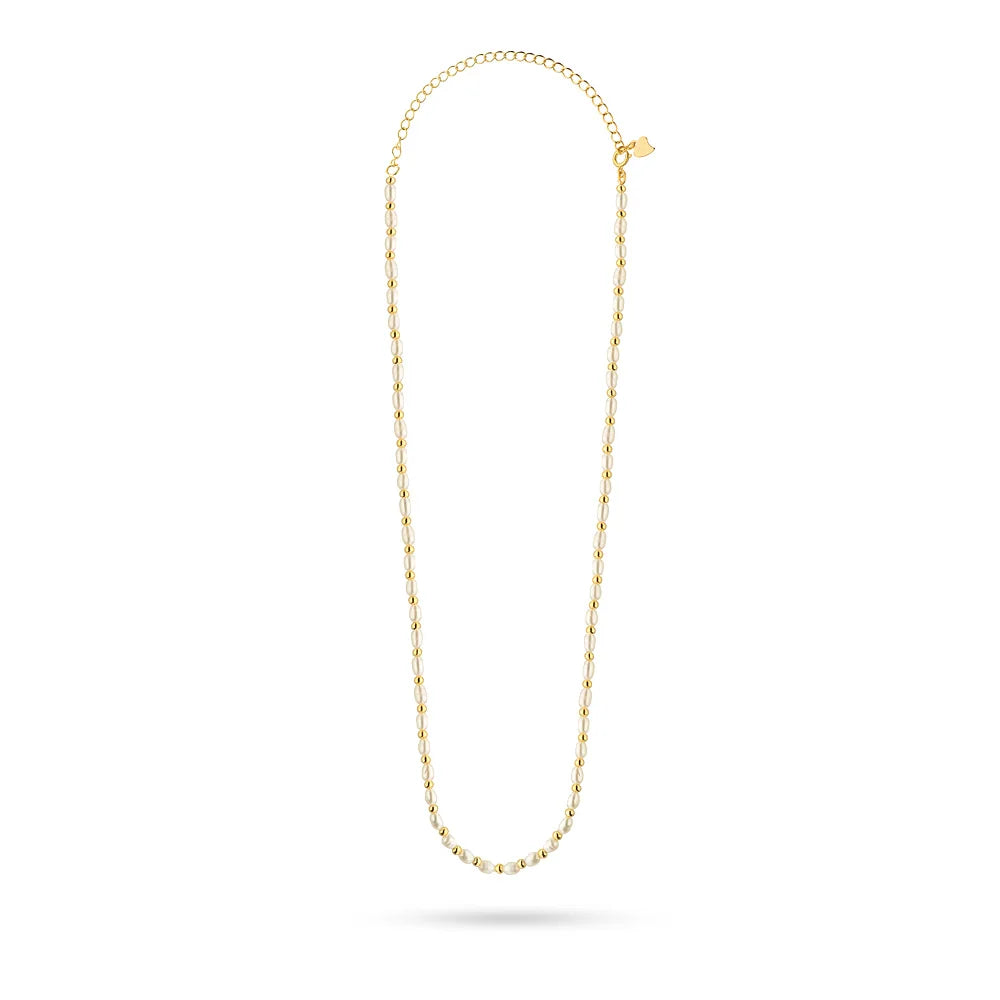 Collier en argent plaqué or (925) | Collier ras de cou en perles | Bijoux GREMARI