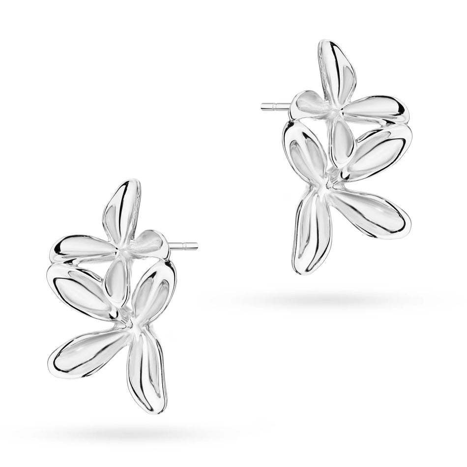 Boucles d'oreilles en argent sterling (925) | Design fleur liée | Bijoux GREMARI
