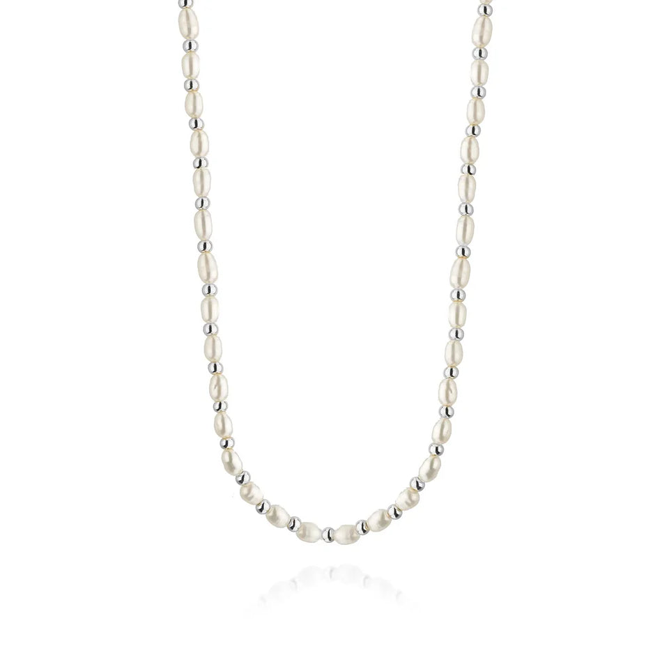 Collier en argent sterling (925) | Collier ras de cou en perles | Bijoux GREMARI