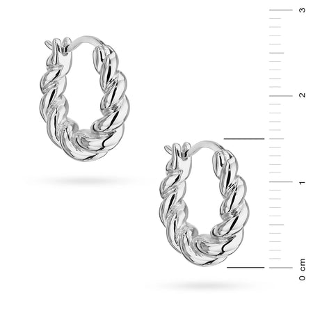 Sterling Silver (925) Earrings | Twisted Circle Design | GREMARI Jewelry