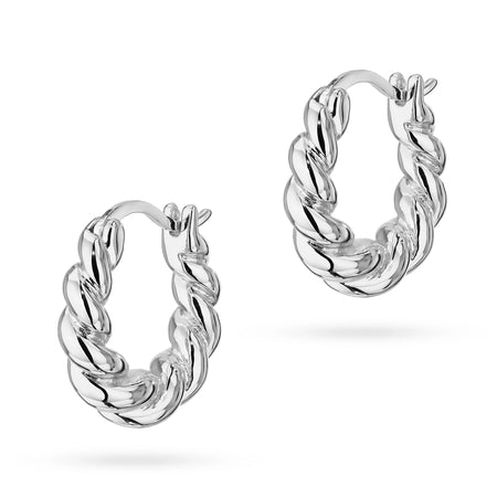 Sterling Silver (925) Earrings | Twisted Circle Design | GREMARI Jewelry