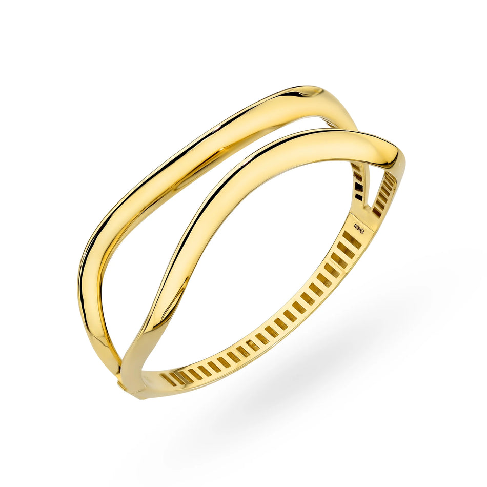 Goldstarres glattes Wellenarmband