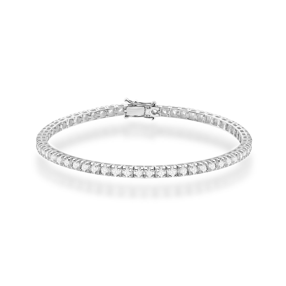 Tenisový náramok zo bieleho zlata s 59 round lab-grown diamantmi – 1.77ct