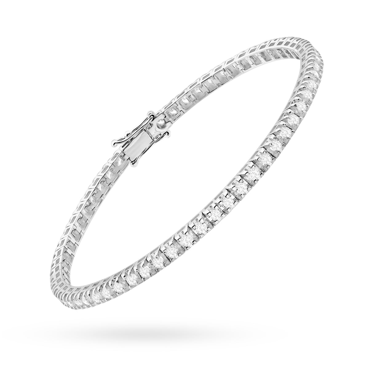 White Gold Tennis Bracelet with 66 Round Lab-Grown Diamonds – 1.98ct