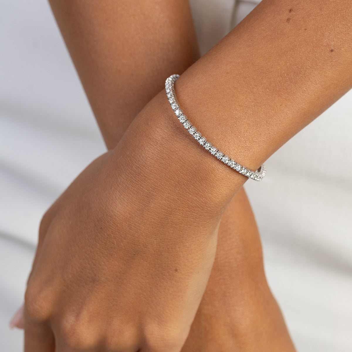 White Gold Tennis Bracelet with 66 Round Lab-Grown Diamonds – 1.98ct