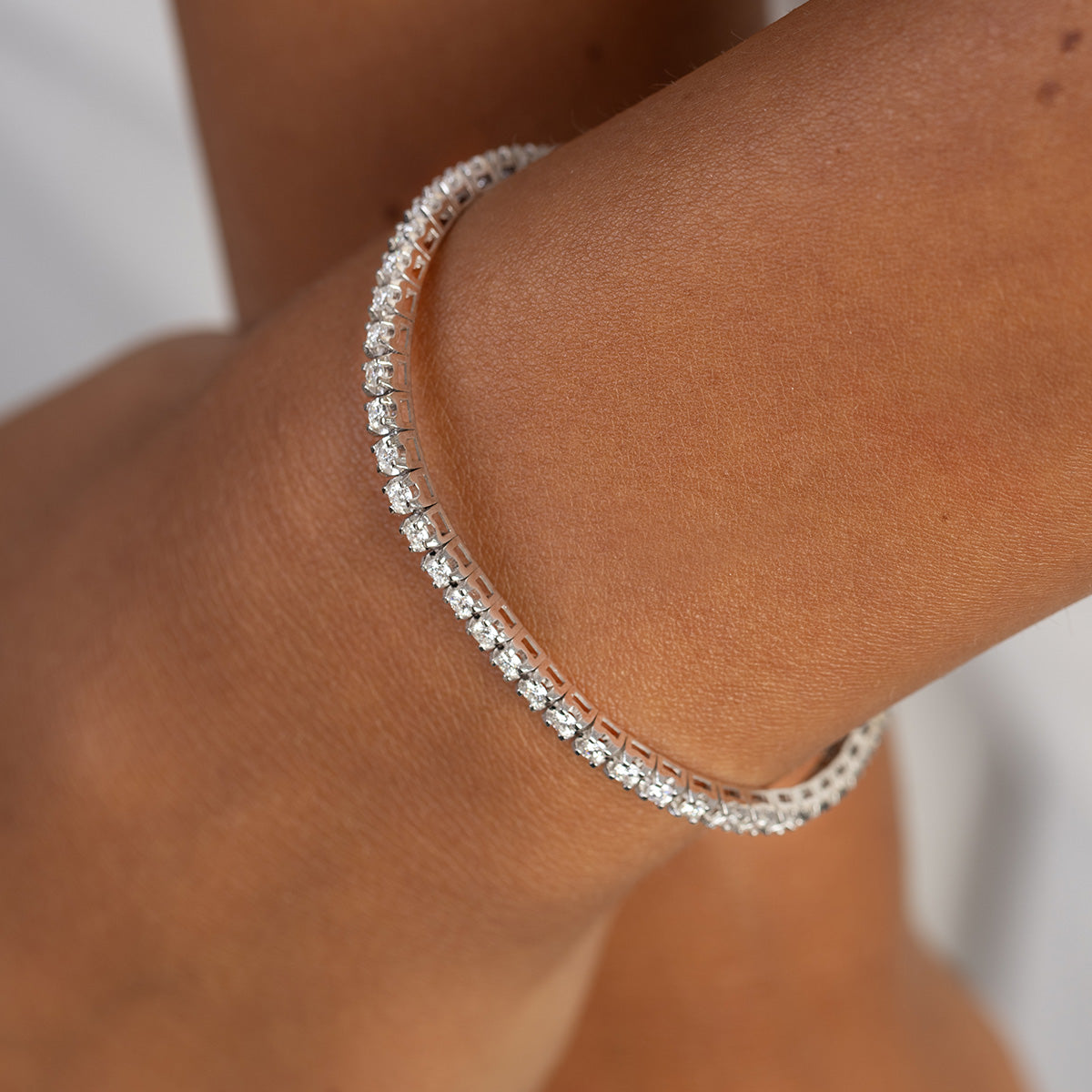 White Gold Tennis Bracelet with 66 Round Lab-Grown Diamonds – 1.98ct
