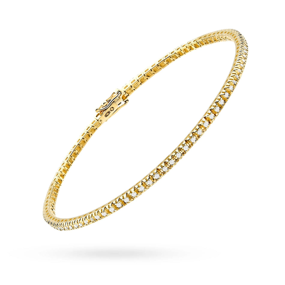Náramok z žltého zlata s 90 round prírodnými diamantmi – 0.45ct