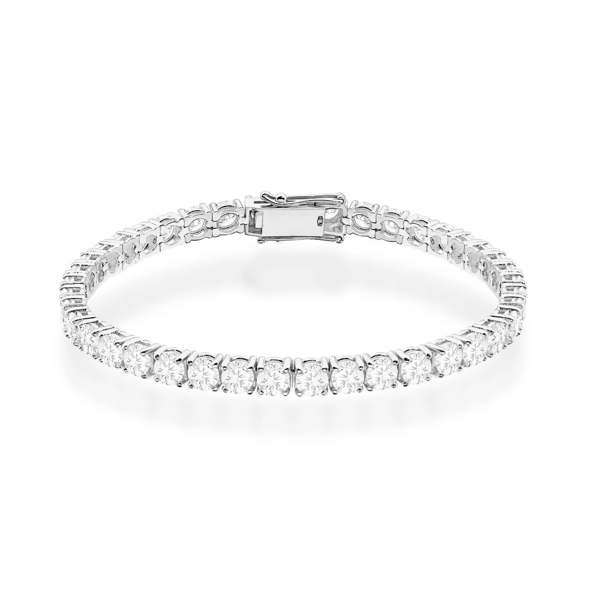 White Gold Tennis Bracelet with 48 Round Lab-Grown Diamonds 12.00 ct – product view