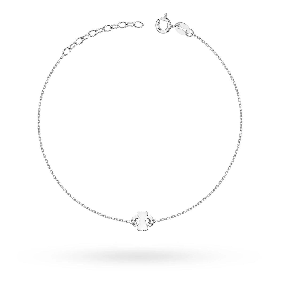 Sterlingsilber Fußkettchen mit Kleeblatt-Anhänger