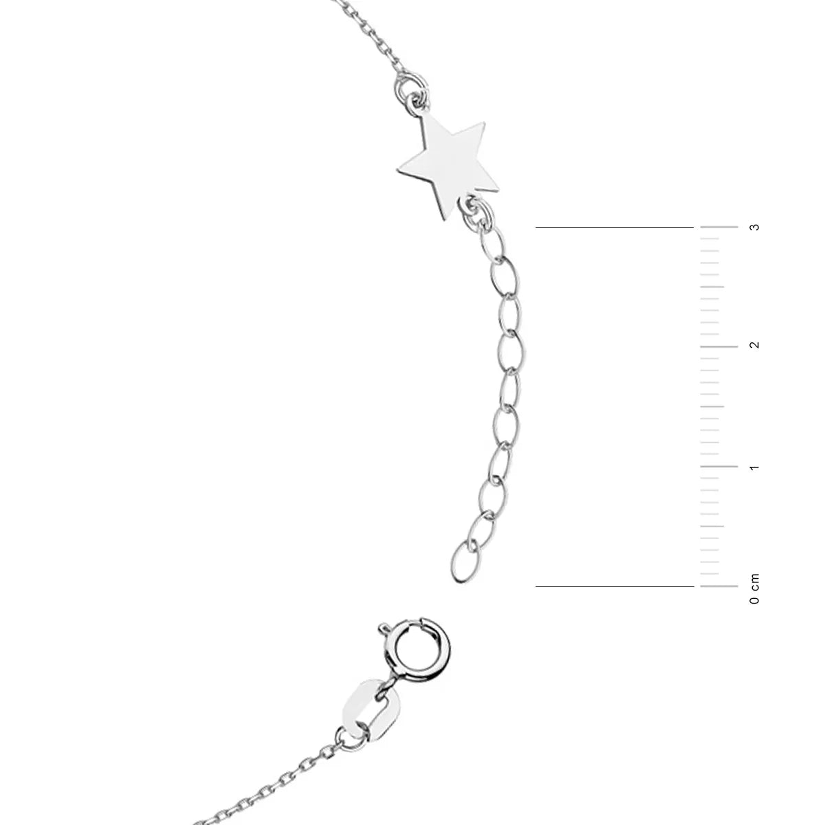 Sterlingsilber Fußkettchen mit Stern-Anhänger