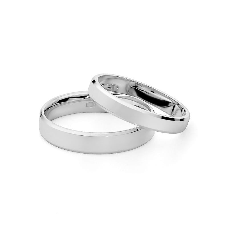 Klasické ploché snubní prsteny se zlatou drážkou 3 a 4 mm