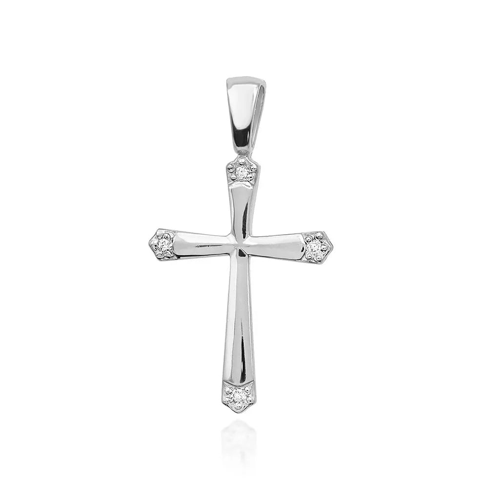 goldenes Kreuzanhänger mit Diamanten d0001-diw-01