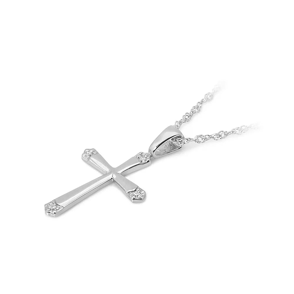 goldenes Kreuzanhänger mit Diamanten d0001-diw-01