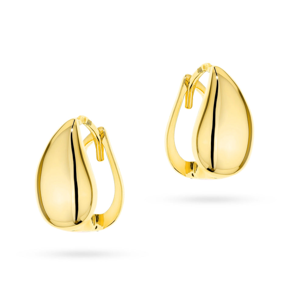 Yellow Gold Classic Teardrop Earrings with English Clasp | 585 (14k) Yellow Gold English Clasp Earrings