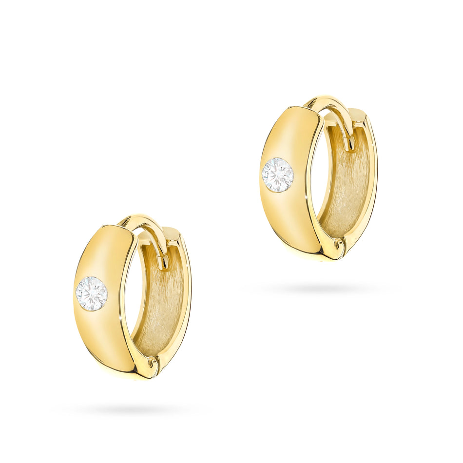 Children’s Gold Hoop Earrings with Zirconia