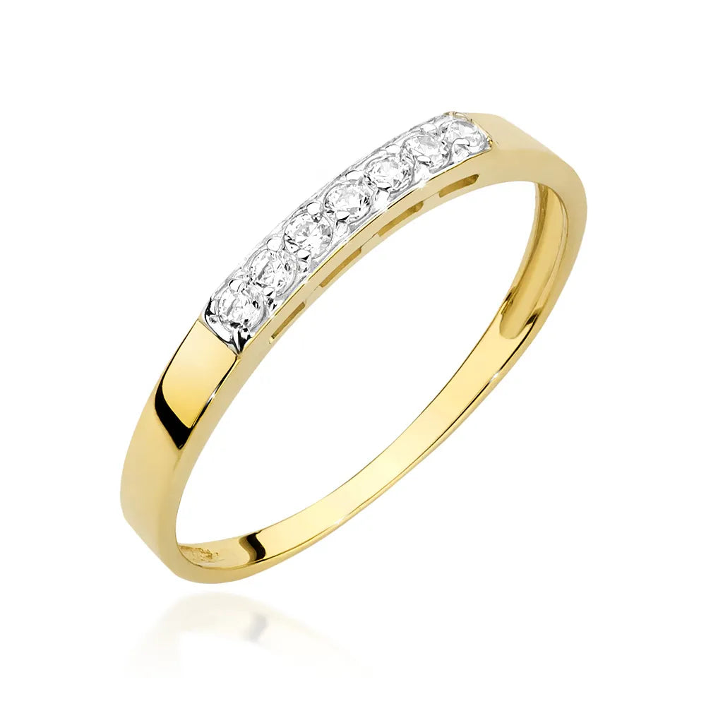 bague en or délicate avec zirconium ep096 333