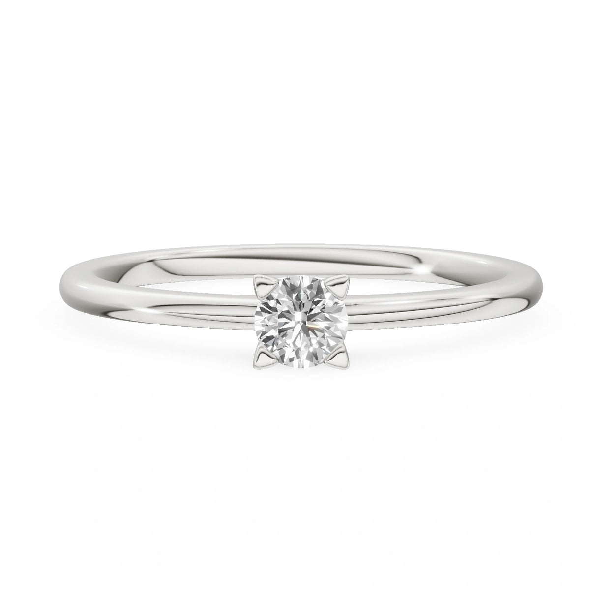 Gremari Seven Grace zásnubný prsteň z bieleho zlata s 0,15 ct lab-grown diamantom – Round/Brilliant