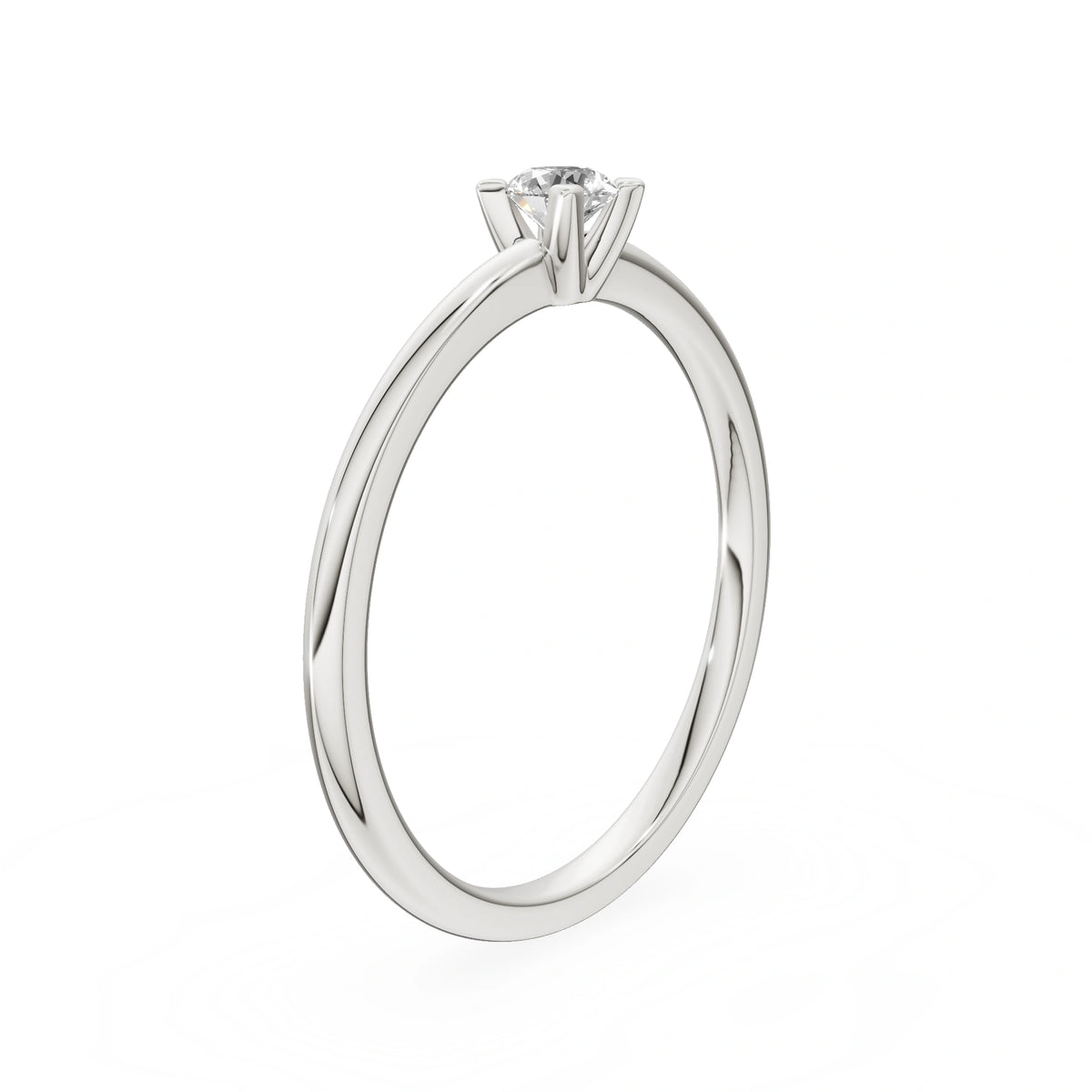 Gremari Seven Grace zásnubný prsteň z bieleho zlata s 0,15 ct lab-grown diamantom – Round/Brilliant