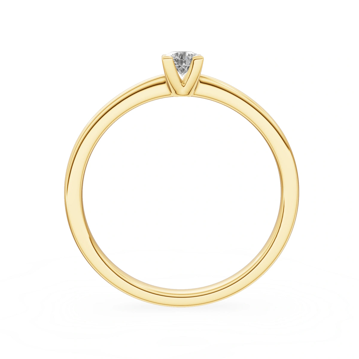 Gremari Seven Grace Verlobungsring aus Gelbgold mit 0,15 ct Labordiamant – Round/Brilliant