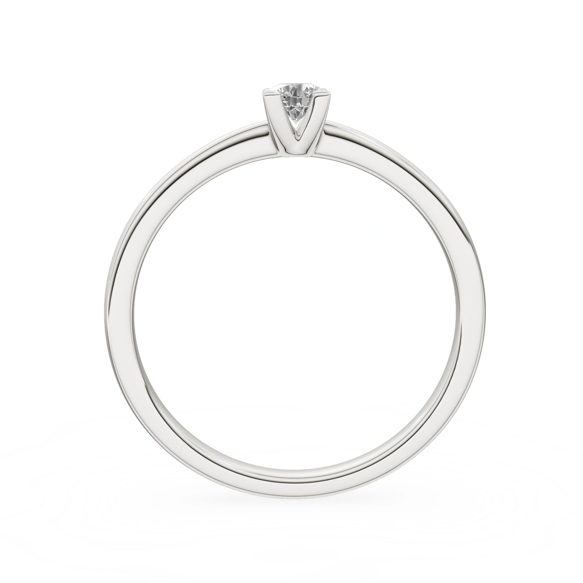Gremari Seven Grace zásnubný prsteň z bieleho zlata s 0,15 ct lab-grown diamantom – Round/Brilliant