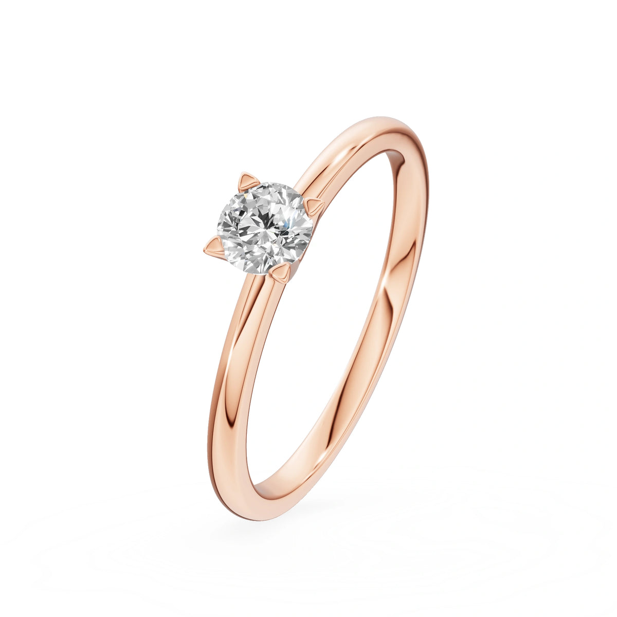 Gremari Seven Grace zásnubný prsteň z ružového zlata s 0,30 ct lab-grown diamantom – Round/Brilliant