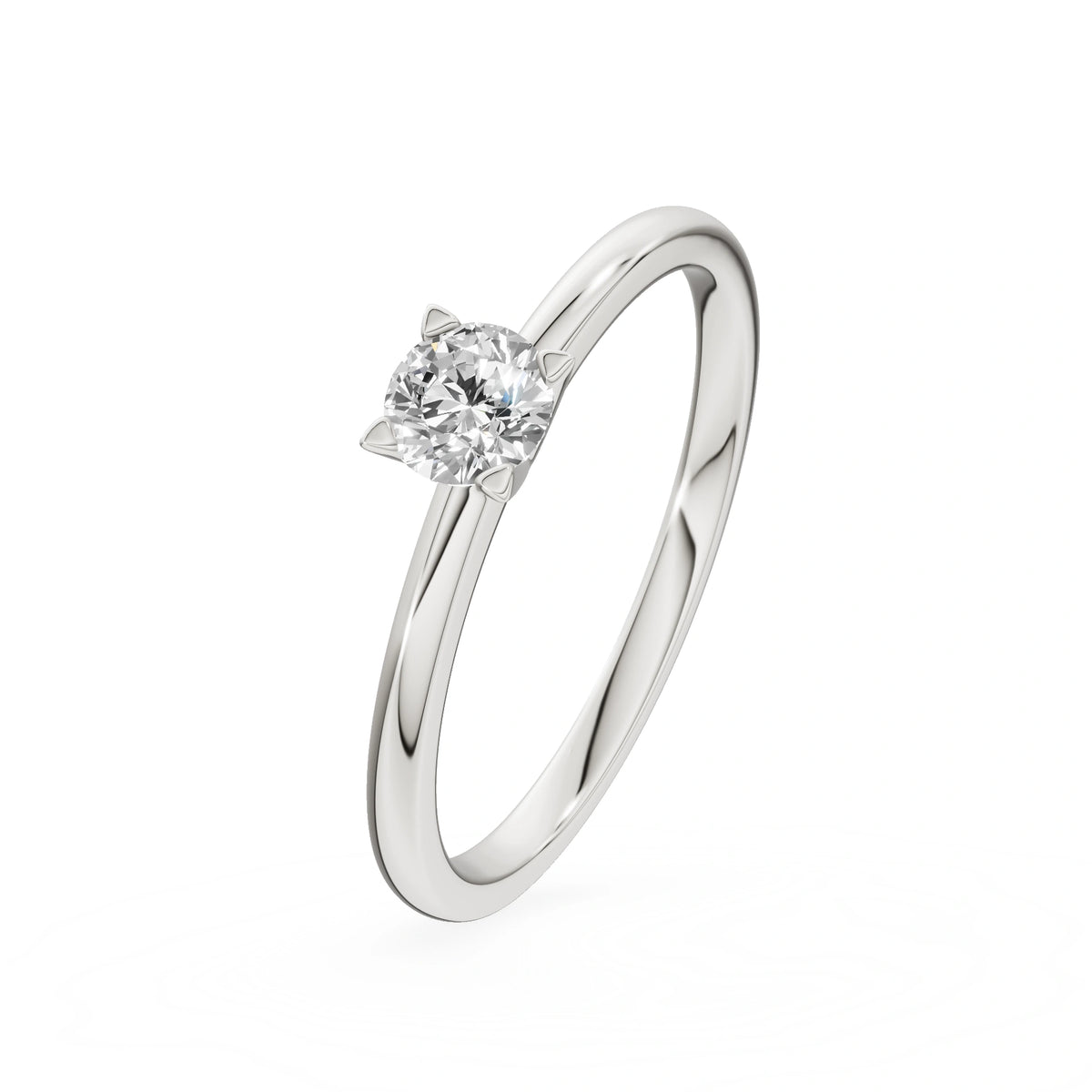 Gremari Seven Grace zásnubný prsteň z bieleho zlata s 0,30 ct lab-grown diamantom – Round/Brilliant