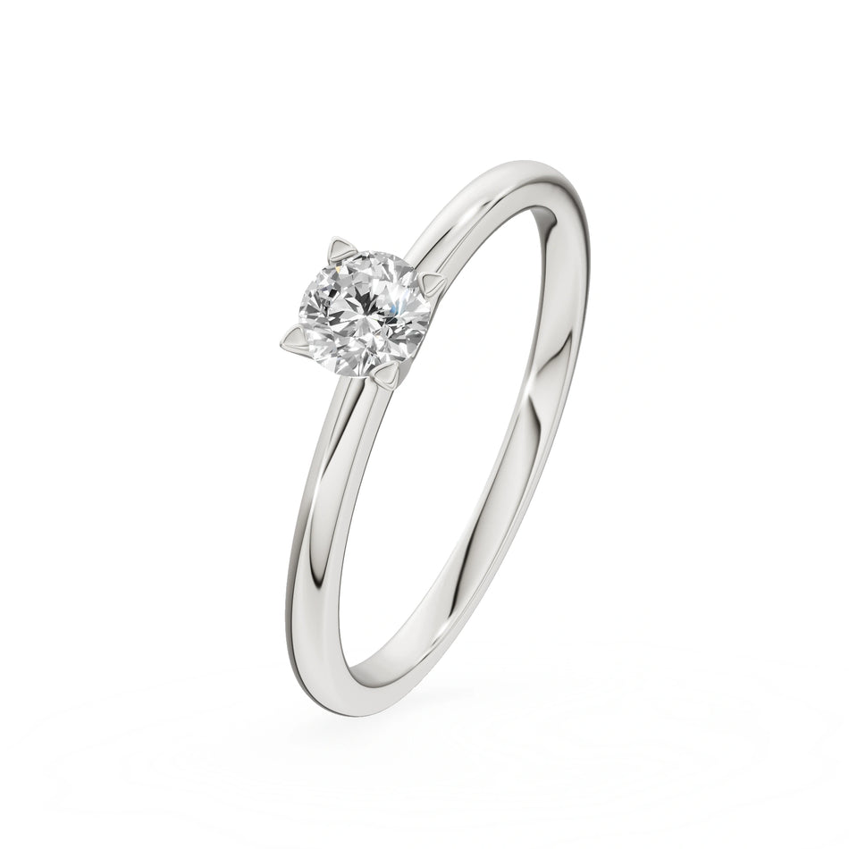 Bague de fiançailles en or blanc 14K (585) - Gremari Seven Shine avec diamant cultivé en laboratoire 0,30ct, taille ronde