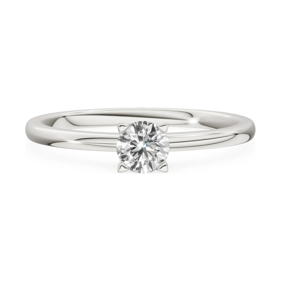 GREMARI Seven Grace 14K white gold engagement ring with 0.30 ct round-cut lab-grown diamond
